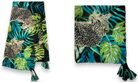 Black Leopard Print Scarf