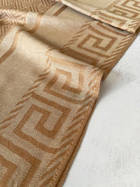 GEOMETRIC LIGHT BEIGE LIGHTWEIGHT PASHMINA SHAWL SCARF
