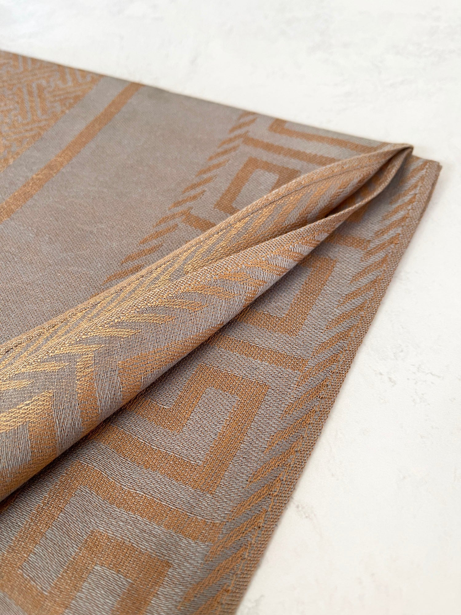 GEOMETRIC GREY LIGHTWEIGHT PASHMINA SHAWL SCARF