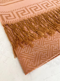 GEOMETRIC PINK LIGHTWEIGHT PASHMINA SHAWL SCARF