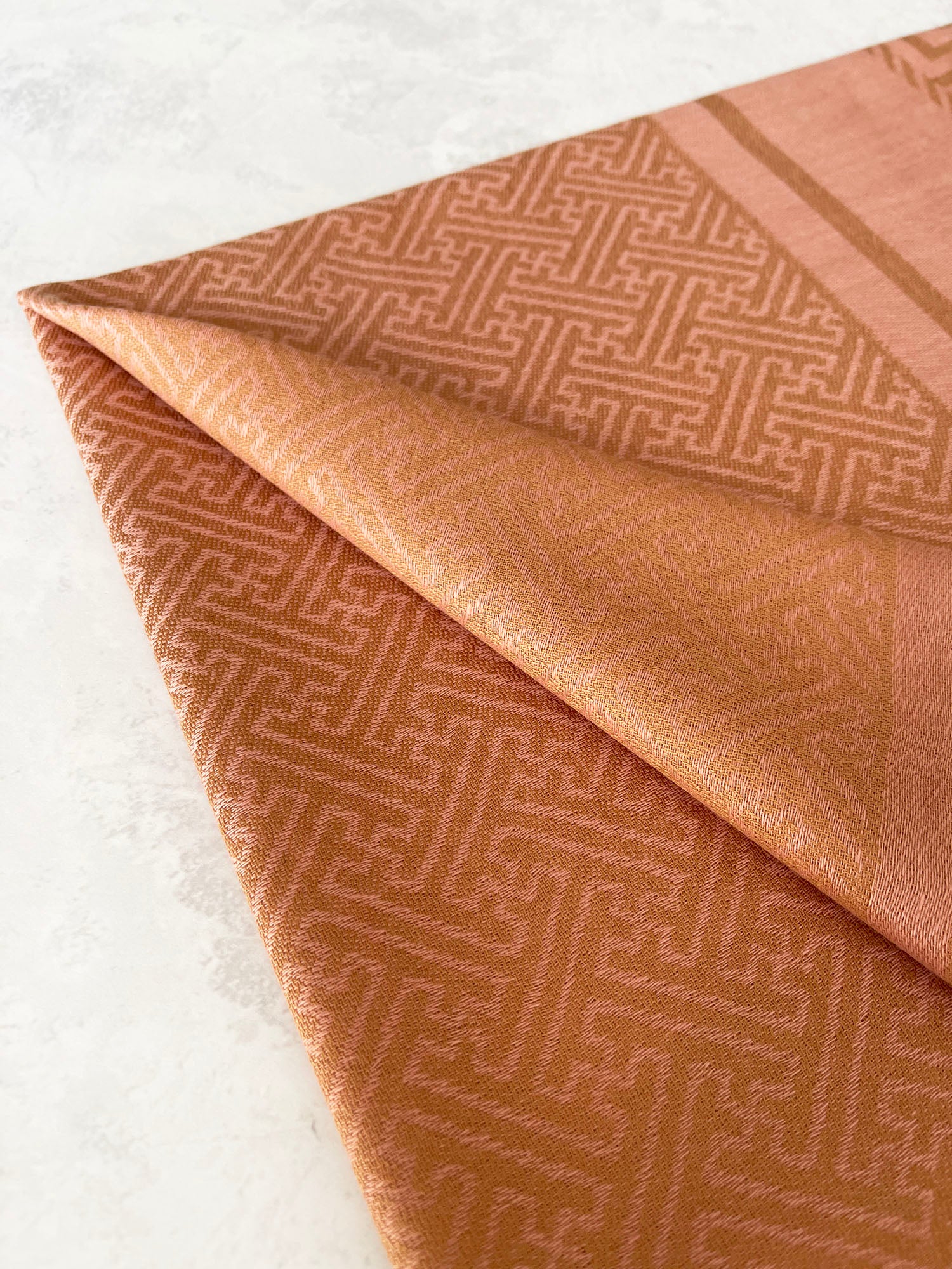 GEOMETRIC PINK LIGHTWEIGHT PASHMINA SHAWL SCARF