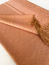 GEOMETRIC PINK LIGHTWEIGHT PASHMINA SHAWL SCARF