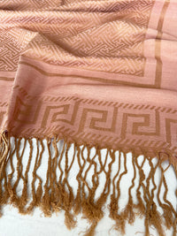 GEOMETRIC PINK LIGHTWEIGHT PASHMINA SHAWL SCARF