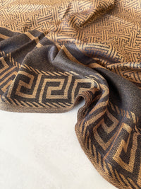 GEOMETRIC PLUM LIGHTWEIGHT PASHMINA SHAWL SCARF