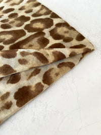 LARGE BEIGE OMBRE COTTON MIX LEOPARD PRINT SCARF