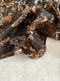 Royal Blue Snakeskin and Leopard Print Scarf