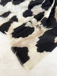 LARGE BEIGE WOOL BIG LEOPARD PRINT SCARF