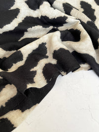 LARGE BEIGE WOOL BIG LEOPARD PRINT SCARF