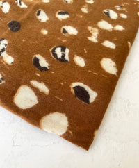 LARGE BROWN WOOL SPOTTY LEOPARD PRINT SCARF