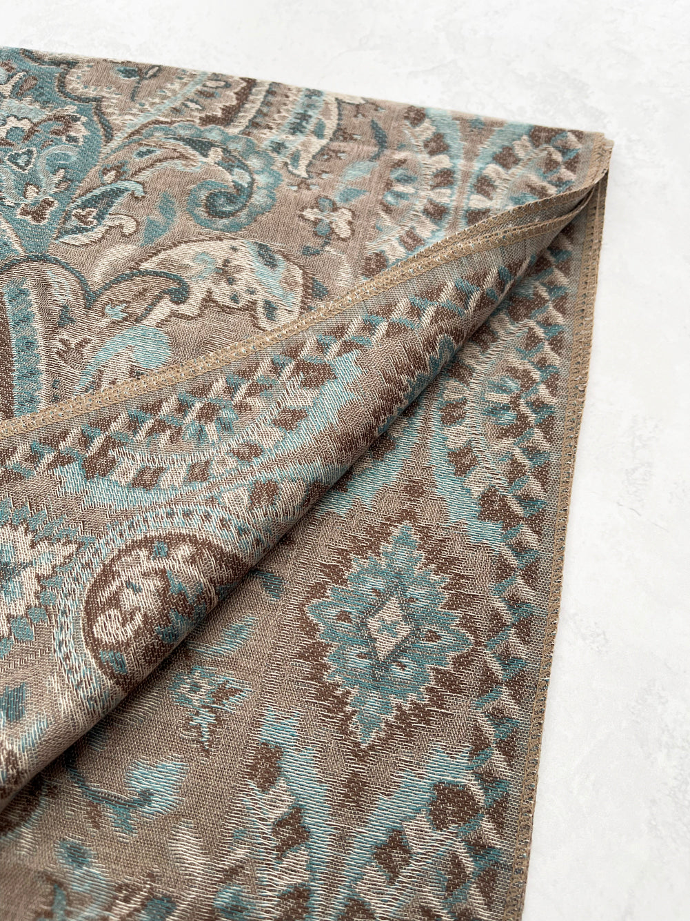 LARGE HAZED GREY MULTI COLOUR PAISLEY PASHMINA SHAWL SCARF WRAP