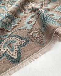 LARGE HAZED GREY MULTI COLOUR PAISLEY PASHMINA SHAWL SCARF WRAP