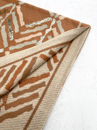 LARGE NUDE RETRO PRINT REVERSIBLE WOOL WINTER SHAWL BLANKET SCARF