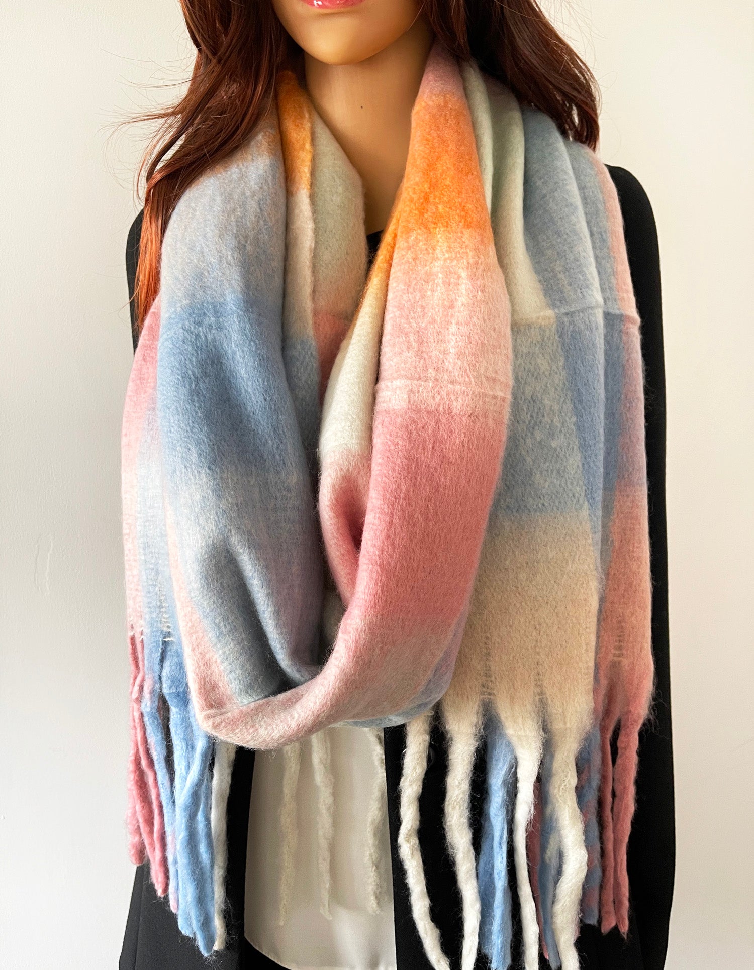 Good Multicolor Scarf Blanket