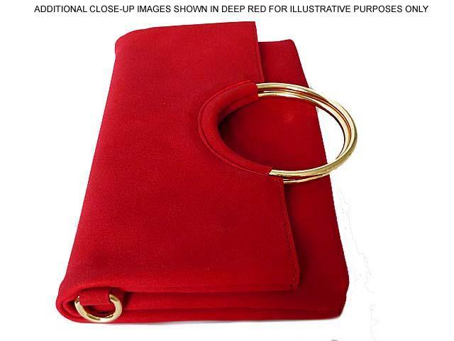 A-SHU 2 PIECE FAUX SUEDE HOLDALL HANDBAG / FOLD-OVER CLUTCH BAG WITH CROSS-BODY BAG - BEIGE - A-SHU.CO.UK