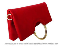 A-SHU 2 PIECE FAUX SUEDE HOLDALL HANDBAG / FOLD-OVER CLUTCH BAG WITH CROSS-BODY BAG - BEIGE - A-SHU.CO.UK