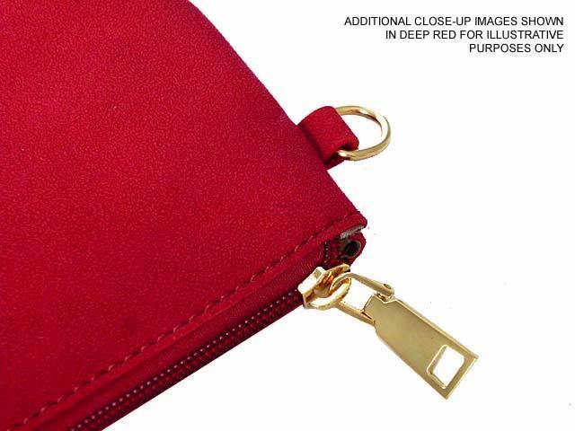 A-SHU 2 PIECE FAUX SUEDE HOLDALL HANDBAG / FOLD-OVER CLUTCH BAG WITH CROSS-BODY BAG - BEIGE - A-SHU.CO.UK