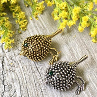 A-SHU ANTIQUE VINTAGE METAL 3-D SILVER BIRD BROOCH / DRESS COLLAR SCARF PIN - A-SHU.CO.UK