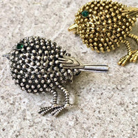 A-SHU ANTIQUE VINTAGE METAL 3-D SILVER BIRD BROOCH / DRESS COLLAR SCARF PIN - A-SHU.CO.UK