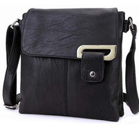 A-SHU LARGE BLACK MULTI POCKET CROSS BODY MESSENGER BAG - A-SHU.CO.UK