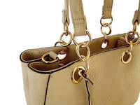 A-SHU BEIGE MULTI-COMPARTMENT CHAIN HANDBAG WITH STRAP - A-SHU.CO.UK