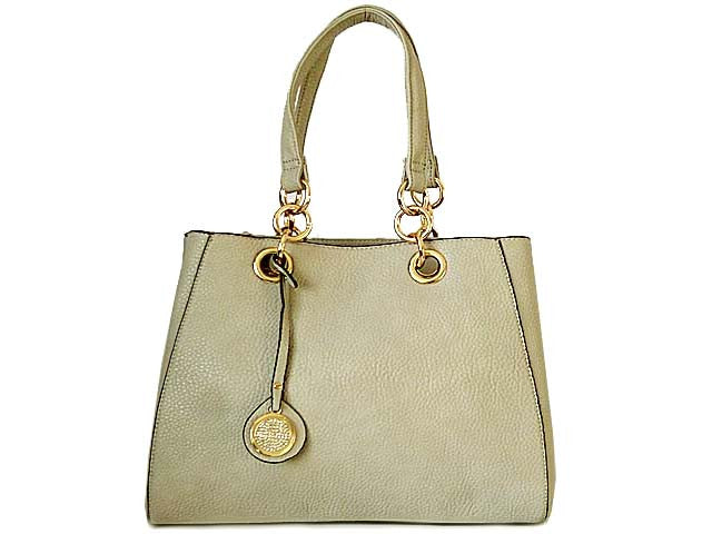 A-SHU LIGHT GREY MULTI-COMPARTMENT CHAIN HANDBAG WITH STRAP - A-SHU.CO.UK