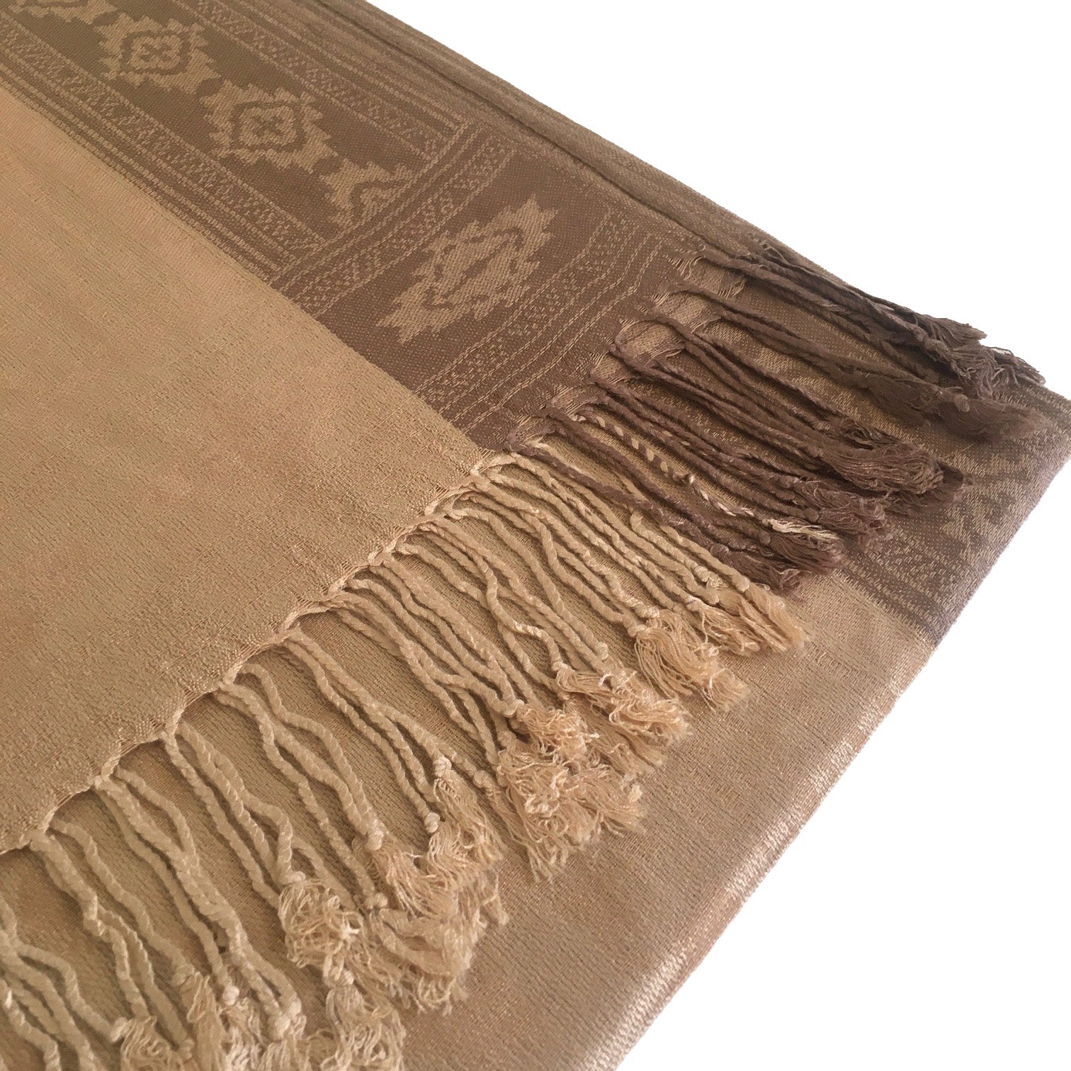 A-SHU GOLD ANIMAL PRINT REVERSIBLE PASHMINA SHAWL SCARF - A-SHU.CO.UK