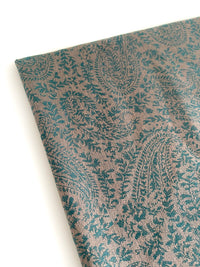 DARK GREEN PAISLEY PRINT REVERSIBLE PASHMINA SHAWL SCARF