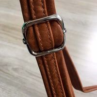 A-SHU LARGE BROWN MULTI COMPARTMENT CROSS BODY OVER SHOULDER BAG WITH LONG STRAP - A-SHU.CO.UK