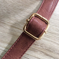 A-SHU LARGE DUSKY PINK TURN LOCK MULTI COMPARTMENT CROSS BODY SHOULDER BAG WITH LONG STRAP - A-SHU.CO.UK