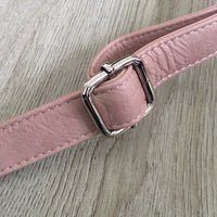 A-SHU LARGE BLUSH PINK MULTI COMPARTMENT CROSSBODY BAG WITH LONG STRAP - A-SHU.CO.UK