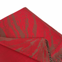 LARGE RED ZEBRA PRINT REVERSIBLE PASHMINA SHAWL SCARF