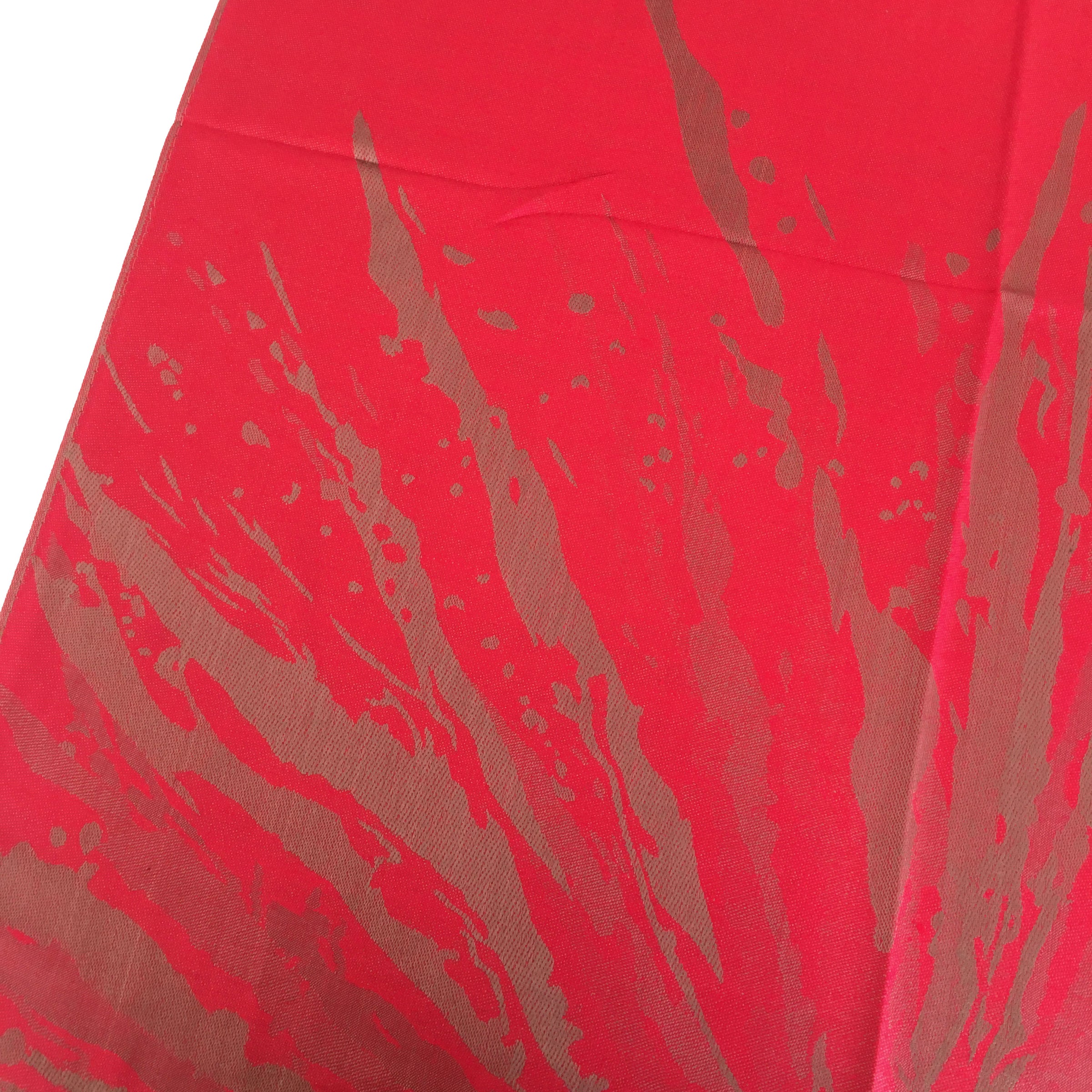 LARGE RED ZEBRA PRINT REVERSIBLE PASHMINA SHAWL SCARF