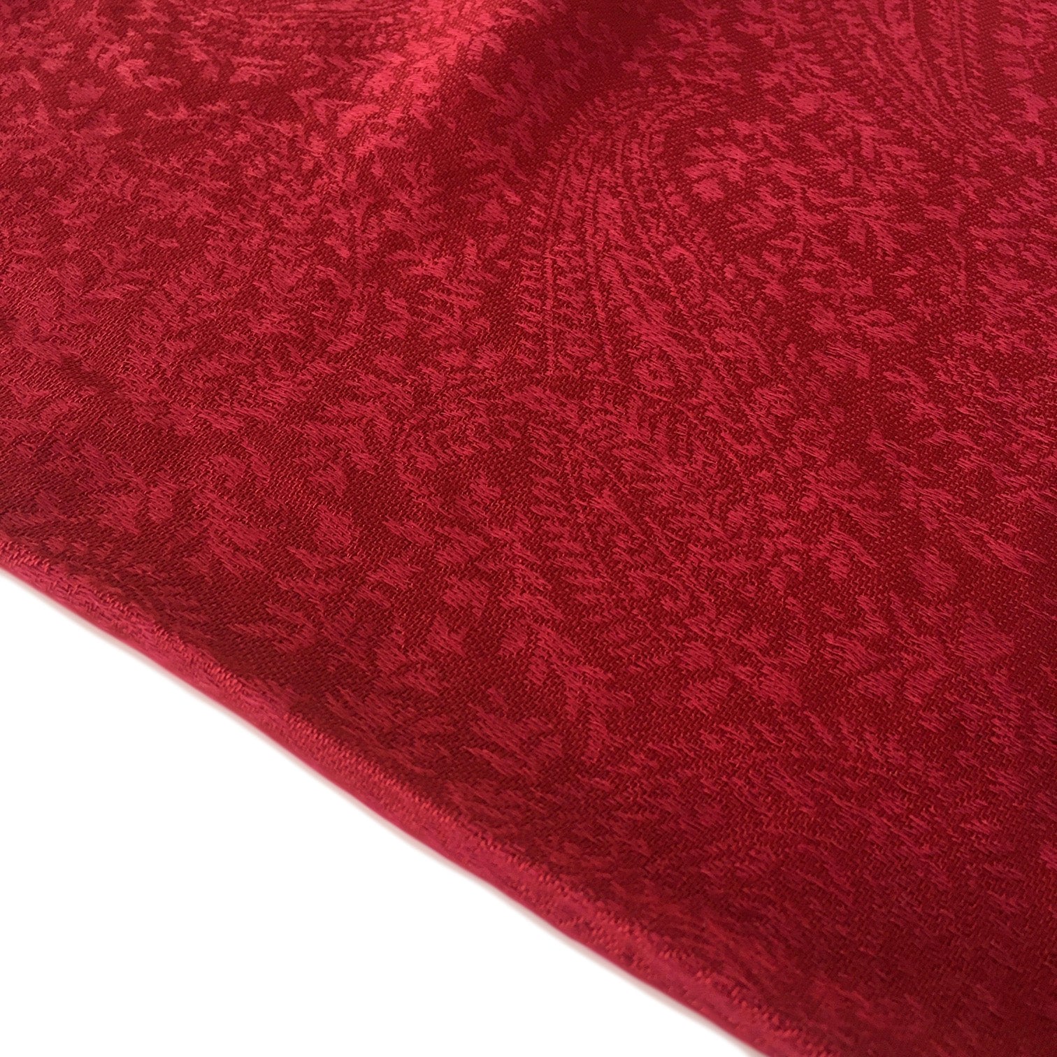 A-SHU DEEP RED PAISLEY PRINT REVERSIBLE PASHMINA SHAWL SCARF - A-SHU.CO.UK