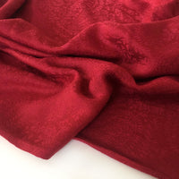 A-SHU DEEP RED PAISLEY PRINT REVERSIBLE PASHMINA SHAWL SCARF - A-SHU.CO.UK