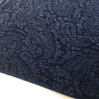A-SHU NAVY BLUE PAISLEY PRINT REVERSIBLE PASHMINA SHAWL SCARF - A-SHU.CO.UK