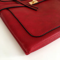 A-SHU RED MULTI COMPARTMENT CROSS BODY SHOULDER BAG - A-SHU.CO.UK
