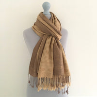 A-SHU GOLD ANIMAL PRINT REVERSIBLE PASHMINA SHAWL SCARF - A-SHU.CO.UK