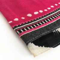 A-SHU LARGE FUSCHIA PINK COTTON MIX TIGER AND LEOPARD PRINT SHAWL SCARF - A-SHU.CO.UK