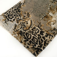 A-SHU LARGE CREAM VINTAGE LEOPARD PRINT SHAWL SCARF - A-SHU.CO.UK