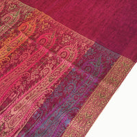 A-SHU LARGE PINK RAINBOW MULTI COLOUR PAISLEY PRINT PASHMINA SHAWL SCARF - A-SHU.CO.UK