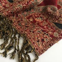 A-SHU LARGE RED MULTI COLOUR PAISLEY PRINT PASHMINA SHAWL SCARF - A-SHU.CO.UK