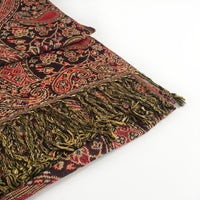 A-SHU LARGE BLACK MULTI COLOUR PAISLEY PRINT PASHMINA SHAWL SCARF - A-SHU.CO.UK