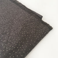 A-SHU LARGE GREY CASHMERE MIX SUPER SOFT PASHMINA SHAWL SCARF WITH METALLIC FOIL - A-SHU.CO.UK
