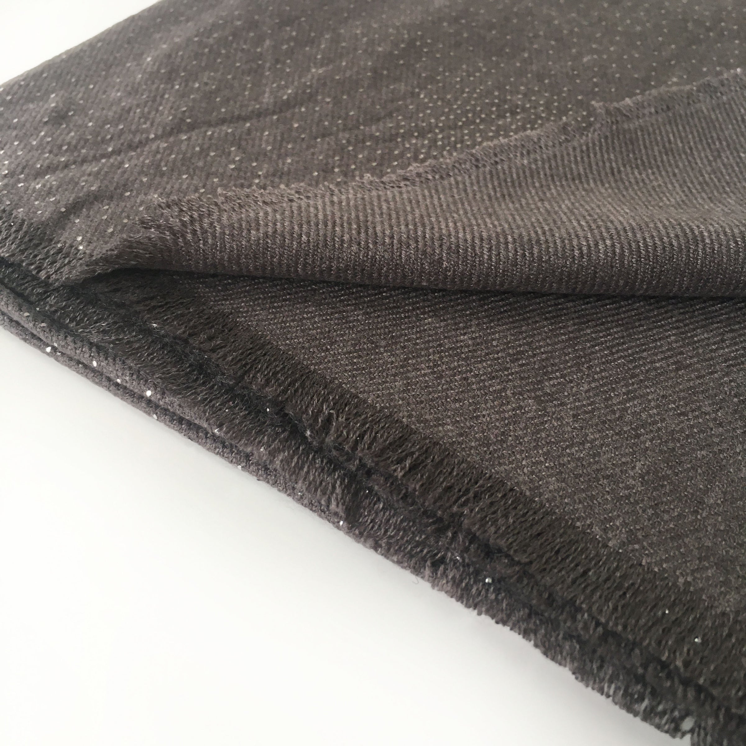 A-SHU LARGE GREY CASHMERE MIX SUPER SOFT PASHMINA SHAWL SCARF WITH METALLIC FOIL - A-SHU.CO.UK