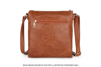 LARGE LIGHT GREY TURN LOCK MULTI COMPARTMENT CROSS BODY SHOULDER BAG WITH LONG STRAP