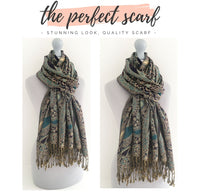 LARGE PURPLE MULTI COLOUR PAISLEY PRINT PASHMINA SHAWL SCARF