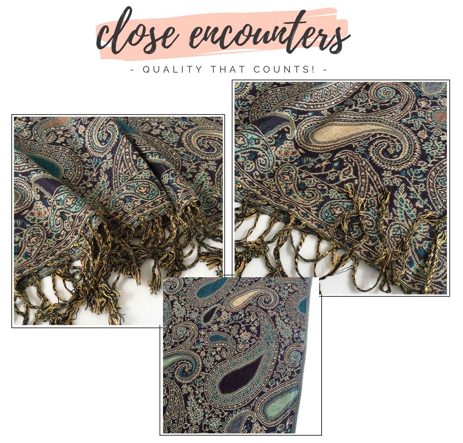 LARGE PURPLE MULTI COLOUR PAISLEY PRINT PASHMINA SHAWL SCARF