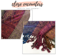 LARGE PURPLE RAINBOW MULTI COLOUR PAISLEY PRINT PASHMINA SHAWL SCARF