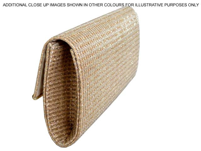 A-SHU LARGE BLACK AND SILVER METALLIC FOLD OVER CLUTCH BAG WITH LONG CHAIN STRAP - A-SHU.CO.UK