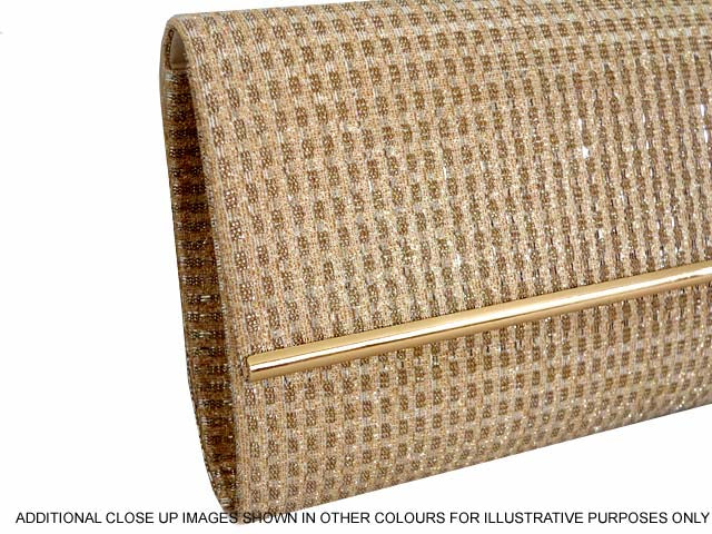 A-SHU LARGE BLACK AND SILVER METALLIC FOLD OVER CLUTCH BAG WITH LONG CHAIN STRAP - A-SHU.CO.UK